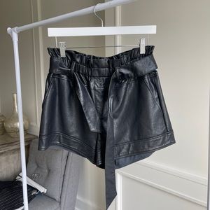 Urban Outfitters BDG Leather Paperbag Shorts w/ Belt